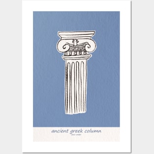Greek ionic column Posters and Art